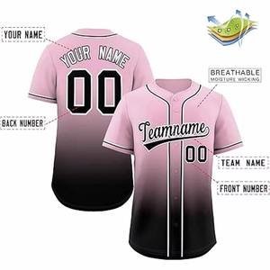 Vente flash Nouveau maillot de baseball américain cousu Couleurs personnalisées Uniformes unisexes 100% polyester Séchage rapide Respirant Équipe personnalisée - Product Image 2