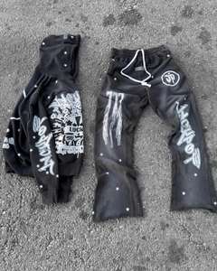 ชุดวอร์มแฟชั่นสปอร์ตแวร์แบบกำหนดเอง ปี 2026 กางเกงขายาว เสื้อสเวตเชิ้ต ผ้าฟลีซ ปักลาย แอซิดวอช คุณภาพพรีเมียม สำหรับผู้ชาย - Product Image 6