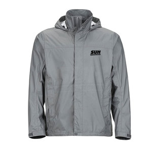 Wholesale Hooded Front Logo Quick Dry Breathable Men Windbreaker Jacket 100% Polyester <b>Winter</b> - Product Image 1