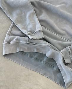 เสื้อฮู้ดดี้ผู้ชายทรงโอเวอร์ไซส์ ผ้าคอตตอน 100% ซันเฟดแบบวินเทจ ล้างสีแบบวินเทจ - Product Image 4