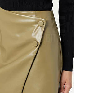 Diseña Tu Propio Logotipo, Minifaldas de Cuero Genuino para Mujer, Tela Suave y Cómoda, Corte Elegante - Product Image 3