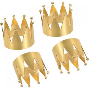 Luxury <b>cheap</b> Wholesale Indian Supplies Gold Finger <b>Ring</b> Design Metal Napkin <b>Ring</b> For Hotel Wedding Party Table Decoration - Product Image 4