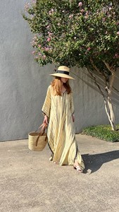 Tye a mano vibrante y teñido Impreso Hecho a mano Maxi Summer Wear kaftan largo Disponible a un precio asequible - Product Image 5