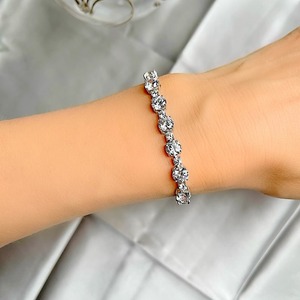 Best Quality Classic Style Jewelry 925 Sterling Silver Handmade White Topaz Gemstone <b>Bracelet</b> Jewelry 925 Solid Silver <b>Bracelet</b> - Product Image 3