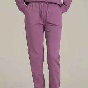 Pantalones de Yoga de Cintura Alta para Mujer, de Alta Calidad, Sólidos, Sin Costuras, Talla Grande, Holgados, de Pierna Recta, Mezcla de Algodón/Poliéster, Felpa - Product Image 1