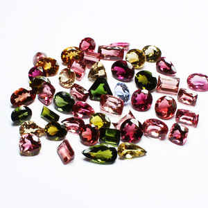ทัวร์มาลีนธรรมชาติ 100% สีชมพูสีเขียวสีแดงสีฟ้ารอบลูกแพร์รูปไข่ล้านรูปเหลี่ยมเพชรพลอยตัดอัญมณีหลวมสําหรับเครื่องประดับทํา - Product Image 5