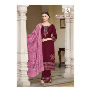 Ropa y accesorios Pashmina de viscosa Jacquard colección de trajes para mujer ropa de fiesta de boda trajes para venta al por mayor - Product Image 1