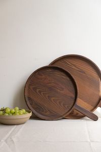 Newell Vente en gros Offre Spéciale pas cher Assiette de service de fruits alimentaires en bois massif Assiette ronde en bois d'acacia pour la nourriture - Product Image 6
