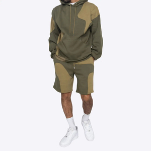 Ensemble sweat à capuche et short d'été pour hommes à imprimé bouffant Design personnalisé à séchage rapide - Product Image 4