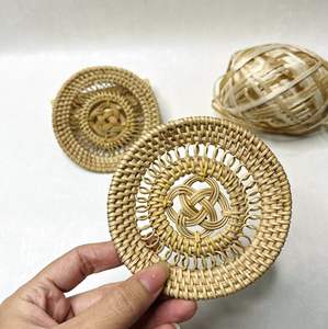 Assiette de chargeur en rotin rustique | Vaisselle écologique | Vente en gros OEM Vietnam - Product Image 4