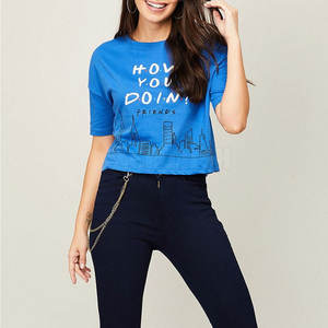 T-shirts en tricot pour femmes de haute qualité, dernier design, respirant, séchage rapide, coton, fibre de bambou, vêtements décontractés de rue - Product Image 4