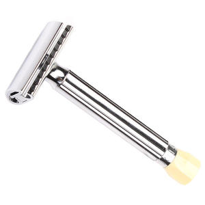 Maquinilla de Afeitar de Seguridad Reutilizable de Doble Filo con Mango de Bambú Ecológico para Afeitado en Húmedo, para Rostro y Axilas de Hombres y Mujeres, Material de Madera - Product Image 6