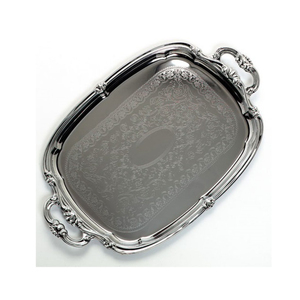 Plateau de nourriture en aluminium de couleur argent de conception classique forme et taille personnalisées idéales pour le service de dessert de station disponible en Inde - Product Image 1