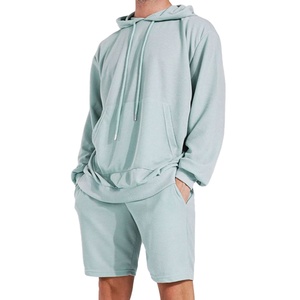 Offre Spéciale personnalisé été de haute qualité à manches longues pulls à capuche hommes 2 pièces ensemble shorts Slim Fit survêtements pour hommes 2026 - Product Image 1