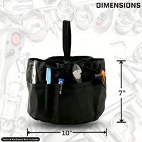 Sac de rangement multi-usages en toile ripstop à 18 poches avec cordon de serrage pour petits outils et pièces détachées – Vente en gros