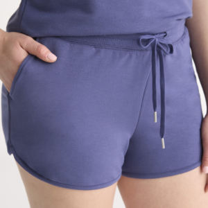 Nouveaux ensembles Ropa De Mujer pour femmes, logo personnalisé, été, printemps 100% coton, short et motard surdimensionné, ensemble 2 pièces pour femmes - Product Image 6