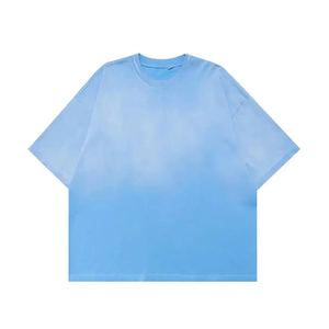 T-shirt en tissu jersey lourd et coupe ample au prix de gros T-shirt avec logo brodé à chaud pour hommes - Product Image 1