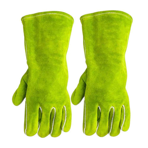 Guantes de soldadura de 16 pulgadas, resistentes al calor, anticortes, construcción Industrial, grano, cuero de vaca dividido, guantes de seguridad para soldadores - Product Image 2