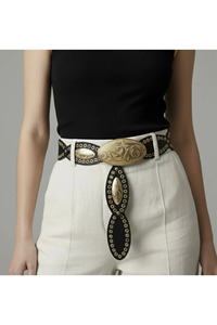 Cinturón Vaquero para Mujer en Oferta, con Hebilla Dorada, Venta al por Mayor - Product Image 2