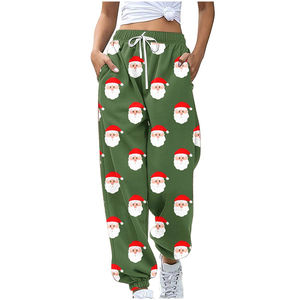 Brilliance Christmas Sweatpants Mujer Elegante Holiday Fit Cordón Christmas Sweatpants Poliéster Suave Lujo - Product Image 1