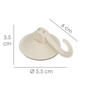 โอริกซ์ ที่แขวนแบบถ้วยดูด 54 มม. (แพ็ค 2 ชิ้น แบบพลาสติกใส) แบบมีกาว - Product Image 2