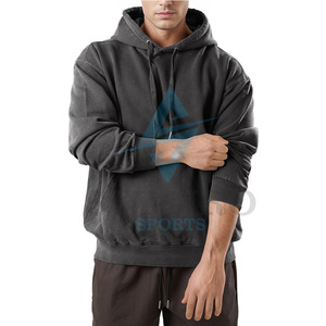High Quality Custom Logo Solid Acid <b>Wash</b> Winter Hoodie Vintage Unisex Heavyweight Hooded Collar for Men and Women - Product Image 2