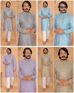 Collection de vêtements ethniques haut de gamme Offre Spéciale Pyjama Kurta pour hommes pour les célébrations et les occasions patrimoniales disponible à bon prix - Product Image 2