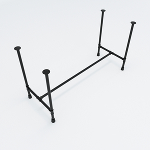 CBPP003 Pieds de table et de mobilier robustes de style industriel en tuyaux de fer filetés de 60x140x730cm pour lits d'hôpitaux - Product Image 1