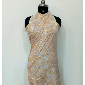 New Arrival Women's Wholesale Custom Indian Manufacturer <b>Swimdress</b> Cover Sarong Sea Printed 100% Cotton Breathable Flower Jhelum - Product Image 1