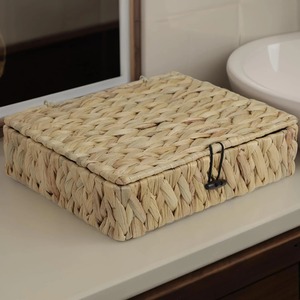 Caja de Jacinto de Agua Tejida a Mano, Caja de Almacenamiento Hecha a Mano, Ecológica, Decoración Natural para el Hogar, Venta al por Mayor desde Vietnam - Product Image 3