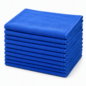 ผ้าไมโครไฟเบอร์สีน้ำเงิน ซักได้ ซึมซับดี ขายส่งจำนวนมาก - Product Image 1