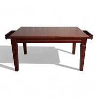 Ensemble de table et 8 chaises de style familial pour restaurant, en bois massif noir naturel, mobilier commercial de luxe pour intérieur, utilisation en centre commercial et hôtel