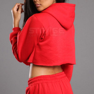 ชุดเซ็ตแทรคสูทครอปท็อปมีฮู้ดแฟชั่นสำหรับฤดูหนาว ผ้าเนื้อนุ่ม คุณภาพเยี่ยม ตะเข็บอย่างดี เป็นมิตรกับสิ่งแวดล้อม ระบายอากาศได้ดี แห้งเร็ว - Product Image 6