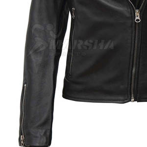 Veste en cuir de haute qualité Logo personnalisé Veste en cuir Vêtements à la mode Veste en cuir pour femmes - Product Image 6