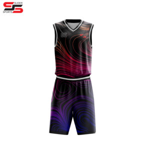 Seragam basket cetak Digital sublimasi 2024 pakaian basket desain baru dengan desain dan fitur kustom