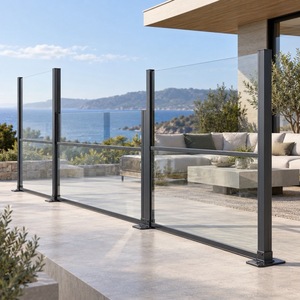 WISE COMPANY Customized Colour Aluminum Frame Glass Wind Barrier Weather Resistant Eco-Friendly Powder Coated Outdoor Deck - Product Image 2