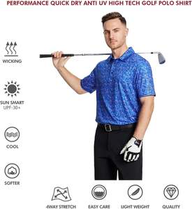 Camisas de Golf Casuales para Hombre de Alta Calidad a Precio de Fábrica OEM, Tejidas, de Secado Rápido, Transpirables, Bordadas, Personalizadas al por Mayor - Product Image 5