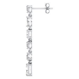 REYES-Boucles d'oreilles pendantes en Moissanite de 2.81 carats, en or 14 carats, coupe rayonnante, cadeau de mariage élégant pour les femmes, bijoux fins pour les fêtes. - Product Image 5