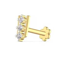 Experience Luxury Traditional to Modern 18K Fine Nose Pin para mujer Joyas elegantes en Oro y Diamantes para todos los días - Product Image 1