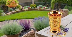 Capacidad de la taza de Julep de menta de latón 10 onzas Color dorado 4,2 pulgadas de altura Koi - Product Image 2