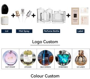 Flacone di Profumo in Vetro Nero Rotondo da <span class=keywords><strong>50ml</strong></span> Ricaricabile con Tappo in Pietra Naturale Lucida per Grossisti - Product Image 5