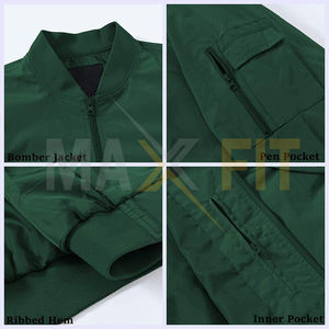 เสื้อแจ็กเก็ตบอมเบอร์สำหรับผู้ชายเสื้อแจ็กเก็ตบอมเบอร์ทรงสลิมฟิตมีซิปตามสั่ง - Product Image 6