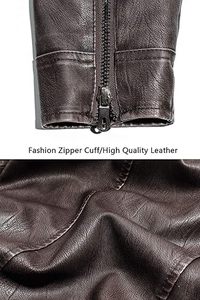 Nouveau blouson personnalisé en cuir PU pour hommes blouson d'aviateur grande taille blouson de moto personnalisé fabrication personnalisée - Product Image 6