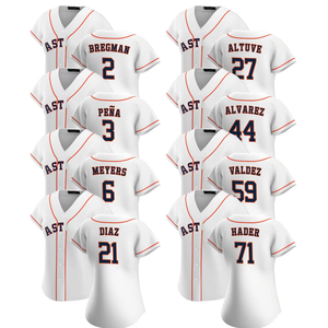 Maillots de baseball domicile Houston 2025 – Tenues personnalisées brodées avec logos, respirantes, grandes tailles, blanches - Product Image 1