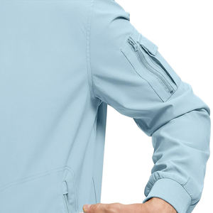 2024 chaqueta de bombardero de invierno de estilo callejero Unisex de alta calidad de punto con cremallera ligera logotipo personalizado bordado bolsillo servicio OEM - Product Image 4