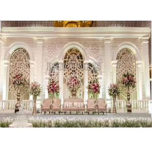 Decoración de Boda Asiática Moderna y Profesional, Decoración de Escenario de Fibra de Vidrio con Diseño Exquisito, Decoración de Recepción de Boda con Temática Vintage - Product Image 2