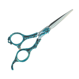 Tijeras con mango de dragón de lujo, acabado de pulido, tijeras para cortar el pelo, con soporte para los dedos fijo - Product Image 5