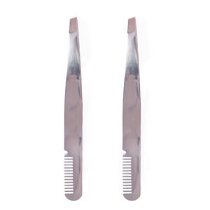 Pinzas extractoras de Punta inclinada con herramienta de peine, venta al por mayor, logotipo privado personalizado, instrumentos superventas - Product Image 3