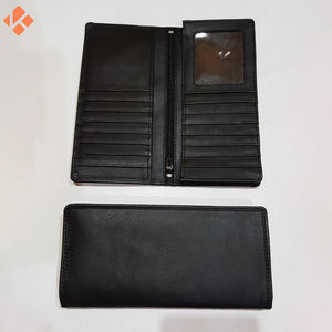 Portefeuille de téléphone portable en cuir véritable personnalisé pour hommes, fermeture ouverte longue longueur avec doublure en polyester - Product Image 5