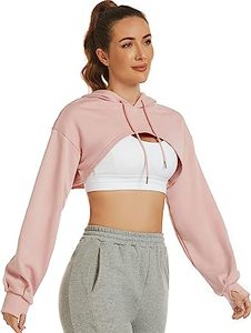 Custom High Quality Long Sleeves <b>Cropped</b> Hoodies Women's Half Zipper Gym Pullover Crop <b>Top</b> - Product Image 6